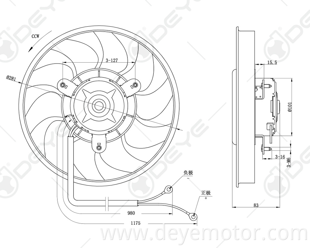 4A0959455C 893959455F/G car ac fan air cooling for A6/100/CABRIOLET